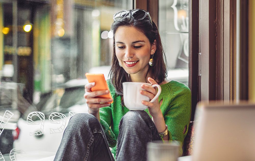 woman in coffee shop