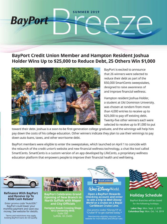 BayPort Breeze summer 2019 newsletter